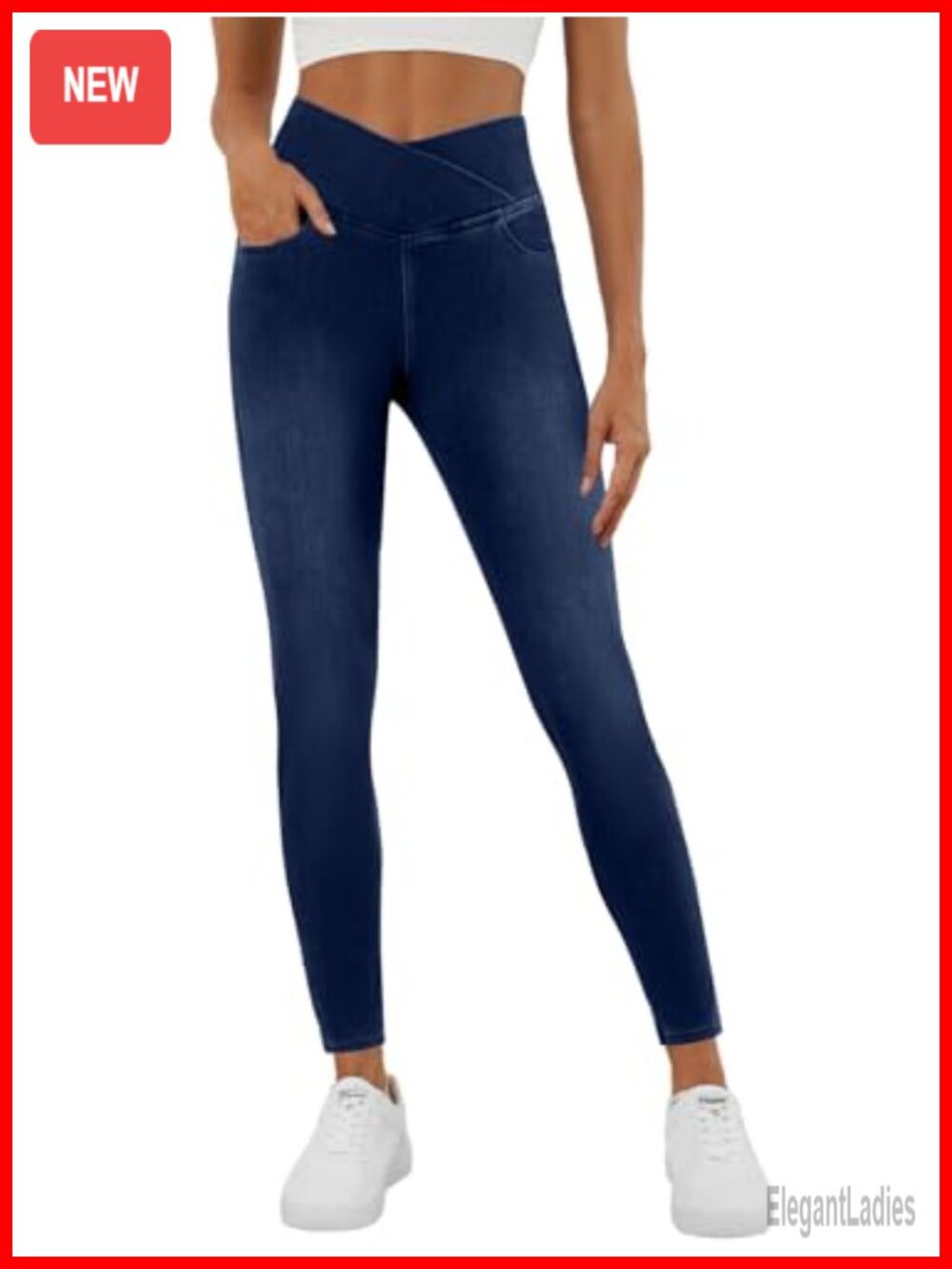 COPYLEAF Stretchy Jeans for Women Butt Lifting Jeggings with Pockets